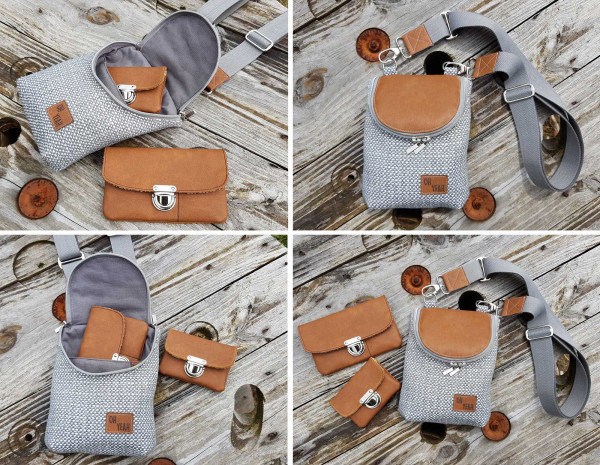 PDF Schnittmuster Umhängetasche Crossbodybag Lise von Puschenhexe