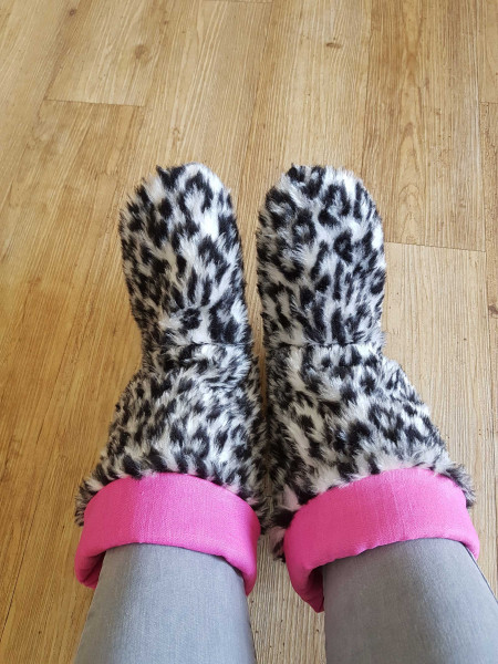 Kuschelbooties Hüttenschuhe, Schnittmuster mit Nähanleitung