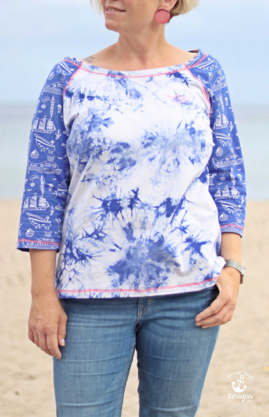 Lady Mary, Damen-Raglanshirt und Pulli, Schnittmuster