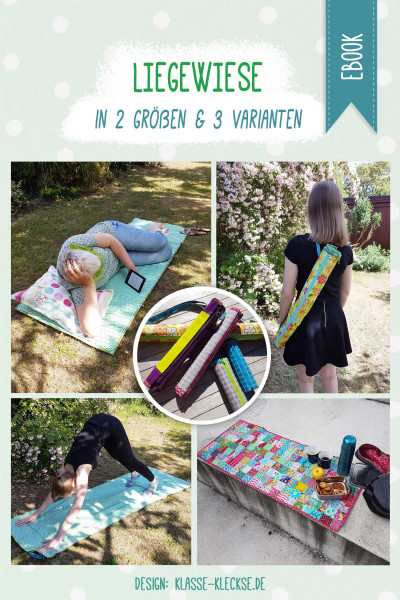 Nähanleitung "Liegewiese" Multifunktionsdecke in 2 Größe und 3 Varianten, Picknickdecke, Sitzunterlage, Yogamatte