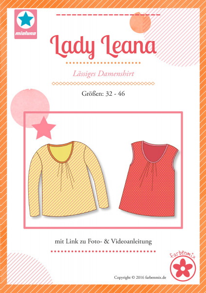Lady Leana miaLuna Damenshirt Papierschnitt