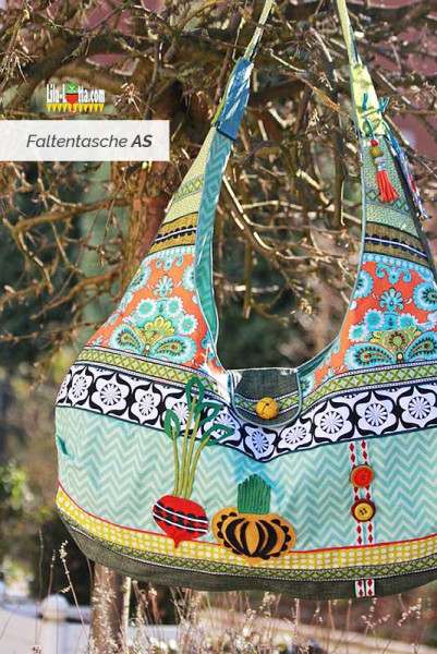 Schnittmuster Tasche Farbenmix Taschenspieler 1 Faltentasche AS mit Fotoanleitung