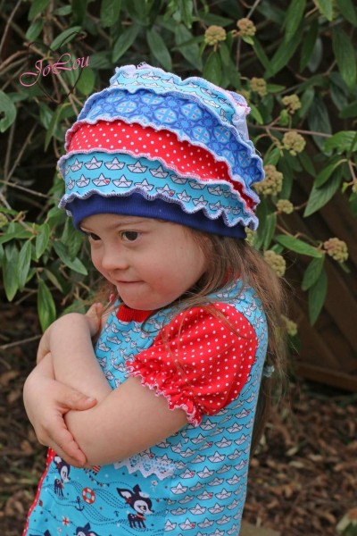 Mia's Tullelue, Beanie für Kinder mit Downsyndrom, Schnittmuster