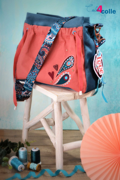 Schnittmuster Ebook Handtasche PerlMuschel in beuteliger Form von farbenmix.