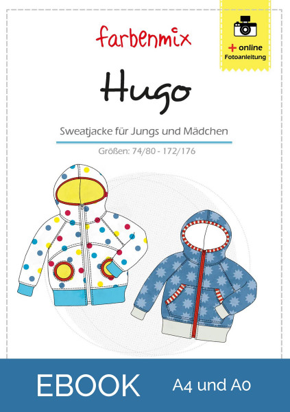 Ebook Schnittmuster Sweatjacke Hugo von Glitzerblume