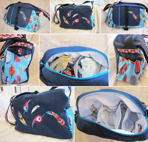 Wickeltasche nähen mit Fächern, Unterteilungen und Wickelunterlage