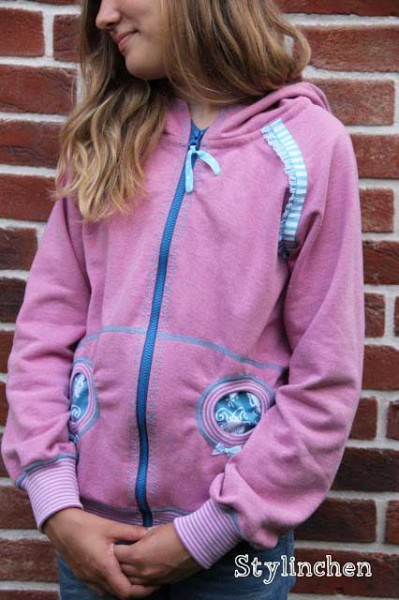 HUGO, Sweatjacke, Schnittmuster