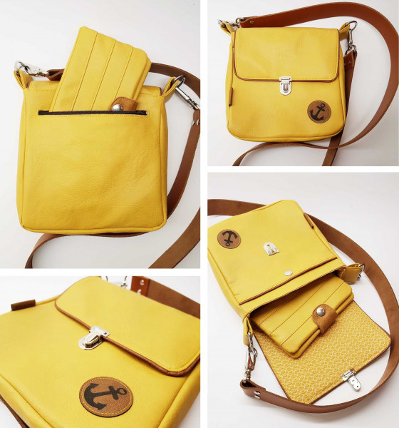 Kleine Umhängetasche aus Kunstleder nähen