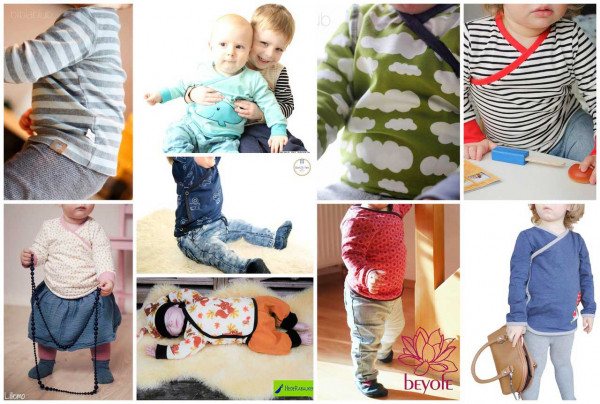 Ebook Schnittmuster Wickelshirt Klimperklein Größe 44 bis 104