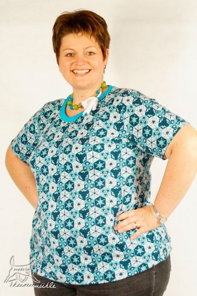 Kurzarmshirt Big Lady Rose von miaLuna