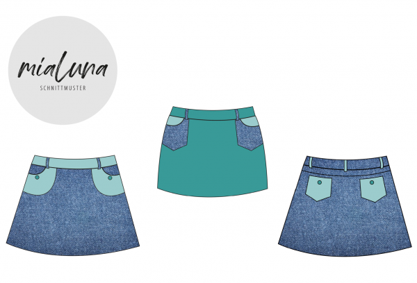 Lady SHAY, mialuna, Damenrock, Schnittmuster