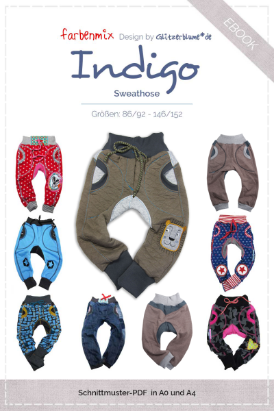 INDIGO, Kinder-Sweathose, Schnittmuster