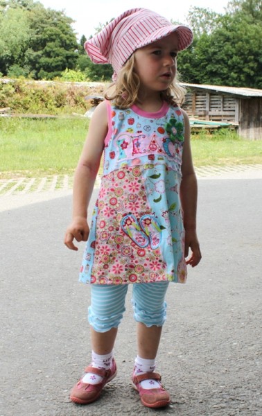 Einfach zu nähendes Jerseykleid für Mädchen, Ebook-Schnittmuster zum Downloaden