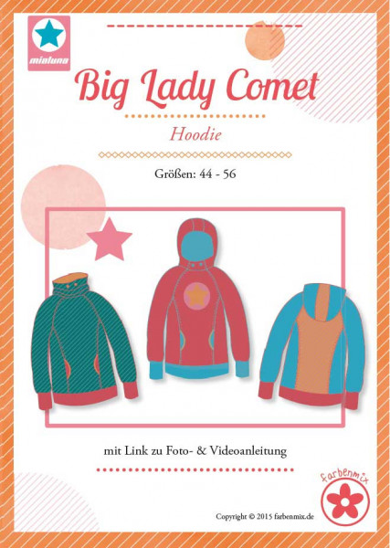 Schnittmuster miaLuna Big Lady Comet Hoodie