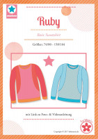 Ruby, Basic-Sweatshirt, Schnittmuster