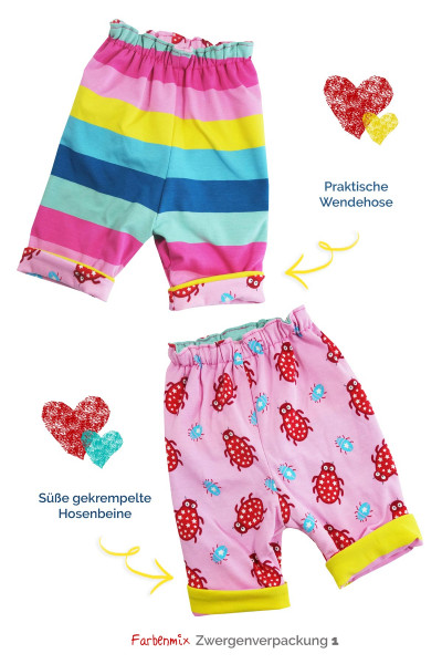 Babywendehose nähen - Schnittmuster Kollektion "Zwergenverpackun"