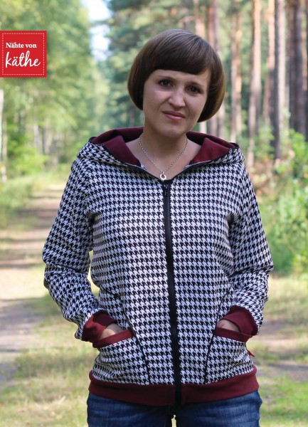 Damen-Sweatjacke nähen - Paula aus Pepita-Sweat