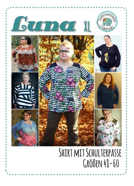 Ebook Schnittmuster Plus-Size-Shirt Luna XL Gr. 48-60