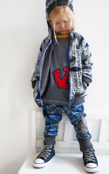 HUGO, Sweatjacke, Schnittmuster