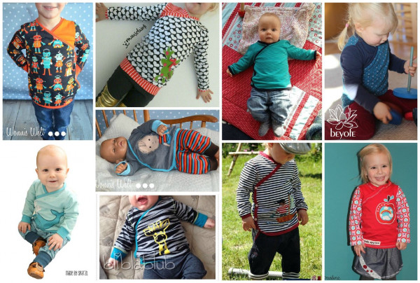 Ebook Schnittmuster Wickelshirt Klimperklein Größe 44 bis 104