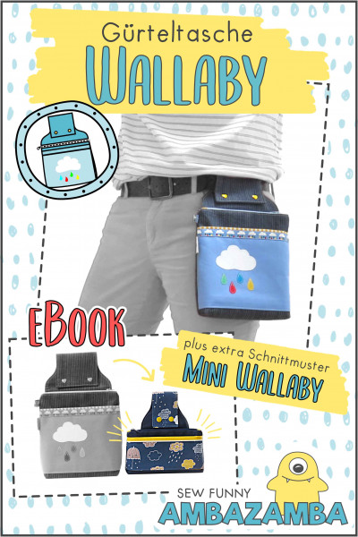 PDF Nähanleitung Gürteltasche "Wallaby" in 2 Größen von Ambazamba