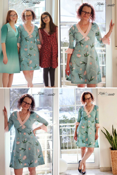 Camila, Damenkleid mit V-Ausschnitt