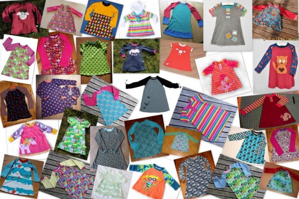 Raglankleid, Klimperklein, Schnittmuster