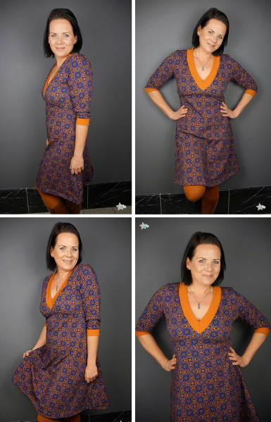 Camila, Damenkleid mit V-Ausschnitt