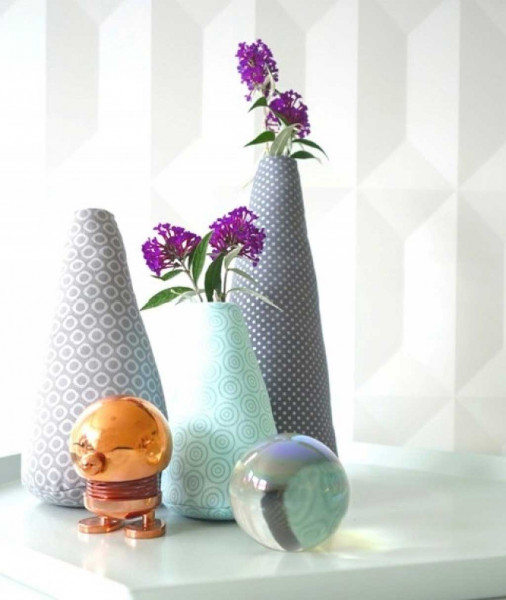 Ebook Vasentrio PDF-Nähanleitung für dekorative Stoffvasen in 3 Größen.