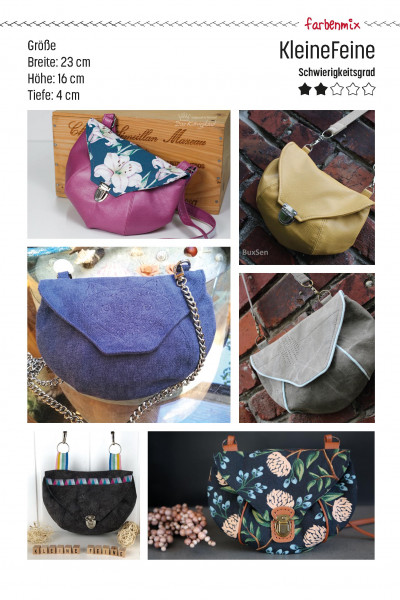 KleineFeine Handtasche Schnittmuster & Nähanleitung Taschenspieler 5 von farbenmix