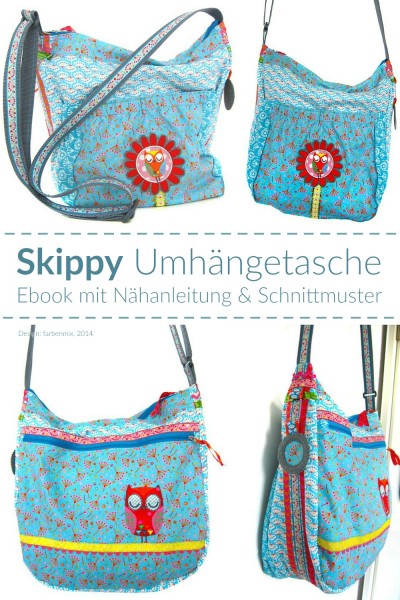 Nähanleitung Umhängetasche "Skippy" von Farbenmix