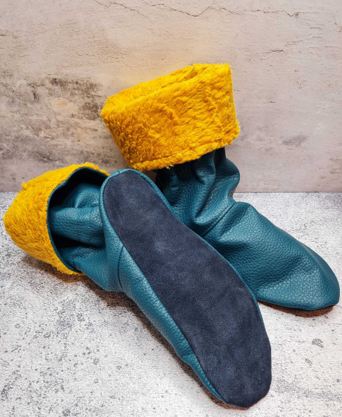 Kuschelbooties Hüttenschuhe, Schnittmuster mit Nähanleitung