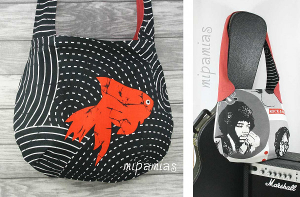 Nähanleitung Beuteltasche zum Wenden mit Schnittmuster zum Ausdrucken