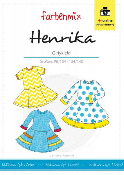 Papierschnittmuster Kinderkleid "Henrika" von farbenmix