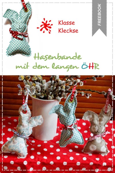 Freebie Osterhasen Anhänger aus Stoff nähen