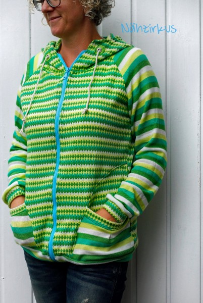 Paula, Damen Raglanjacke/Sweatshirt Damen, Schnittmuster