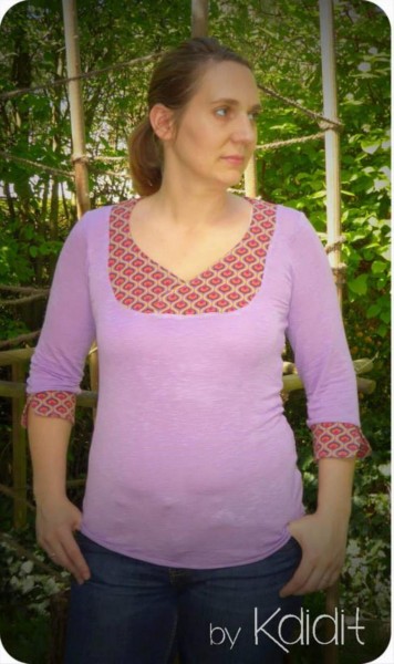 Lady Carolyn, Damenshirt mit Einsatz, Schnittmuster