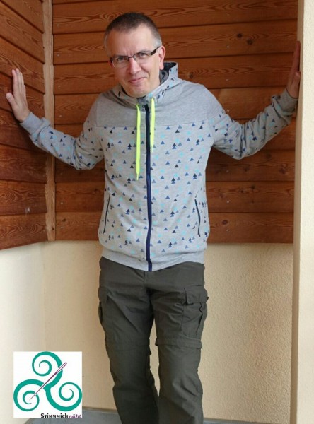 Sweatjacke "Mister Sky" Schnittmuster für Herren