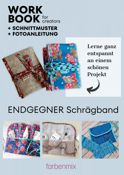 Workbook Fotoanleitung Einfassen mit Schrägband lernen mit farbenmix