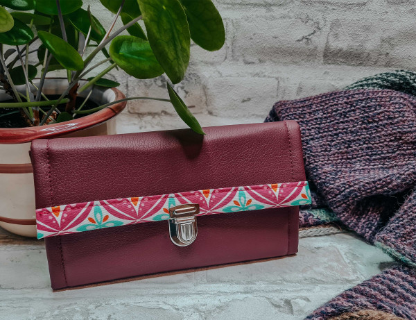 Große Geldbörse aus Kunst- und Echtleder nähen