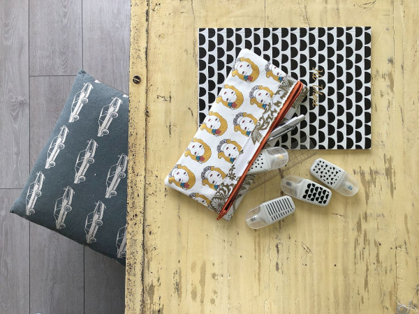 Täschchen-Set aus Stoff und Wachstuch, Ebook