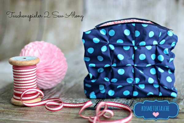 Kosmetiktasche nähen - Einfaches Schnittmuster mit Nähanleitung vom Taschenspieler 2
