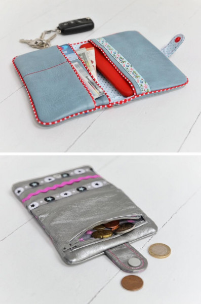 Nähanleitung Geldbörse "Berta" mit Kartenfach und Handyfach