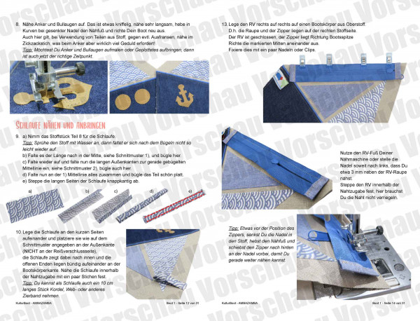 eBook Vorschau KulturBoot Nähanleitung von ambazamba