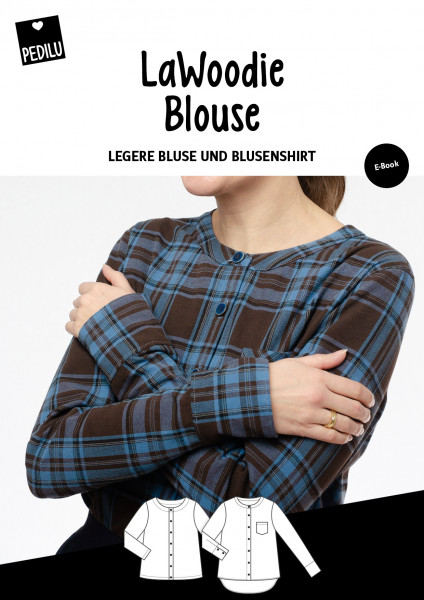 LaWoodie Bouse pedilu Ebook Bluse Schnittmuster