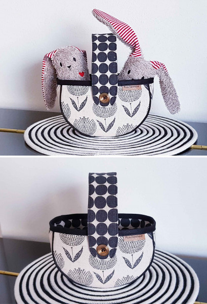 Osterkörbchen aus Baumwollstoff nähen