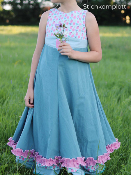 UNIQUE, Festtagskleid, Schnittmuster