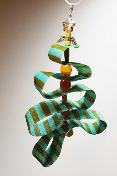 Webband Weihnachtsschmuck und Anhänger