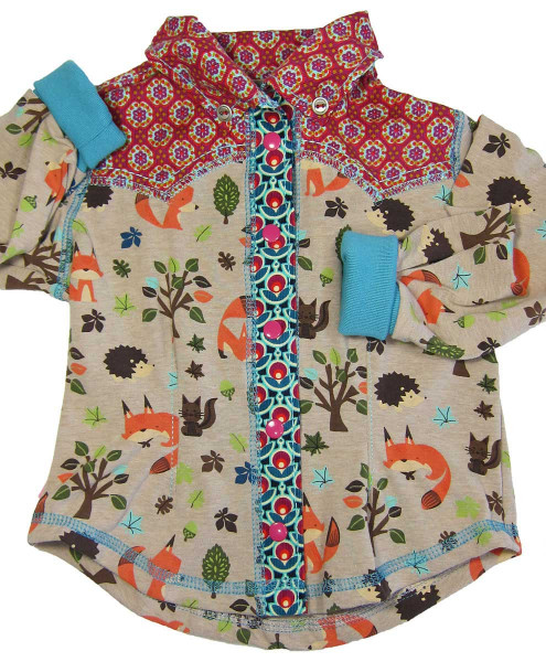 Schnittmuster Jerseyhemd Hemdbluse "Joey" Farbenmix