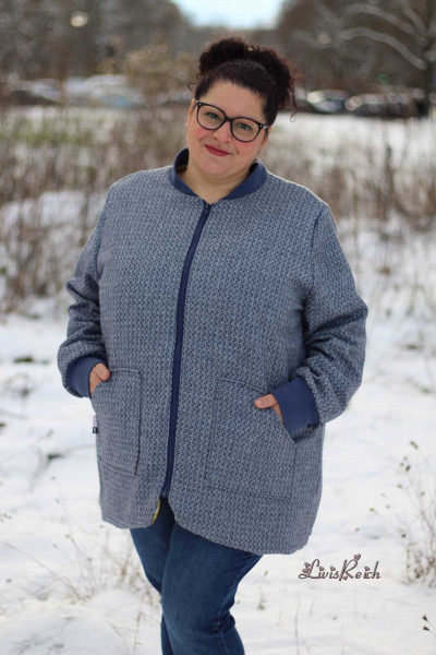 Plus-Size Schnittmuster bis Größe 58 Damen-Longjacke Lady Urban von mialuna